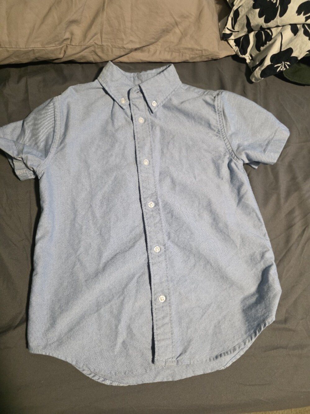 JCrew Crewcuts Light Blue Short-Sleeve Button-Down Shirt